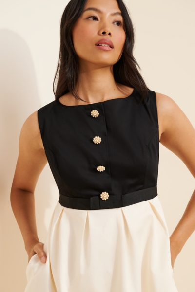 Sleeveless Boat Neck Mini Dress | Nuuly