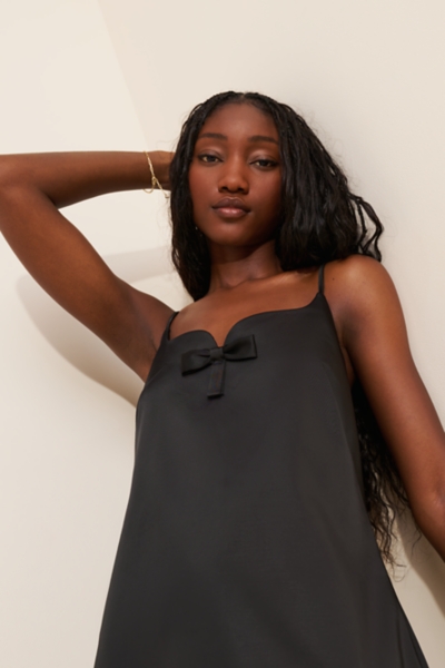 Sleeveless Bow-Neck Shift Mini Dress | Nuuly