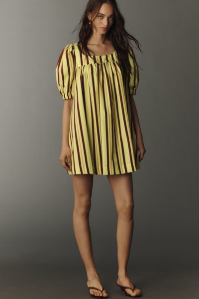 Cotton Puff-Sleeve Mini Dress | Nuuly