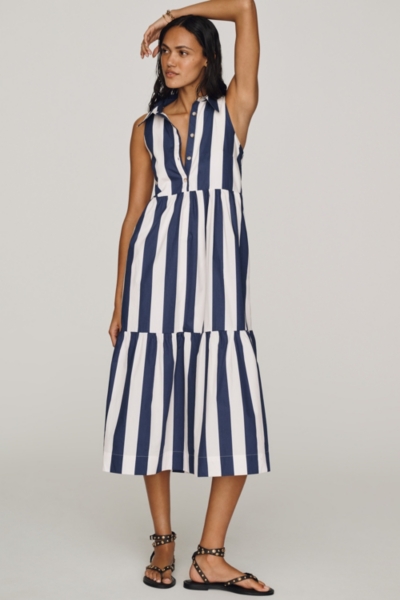 Bettina Sleeveless Tiered Shirt Dress | Nuuly
