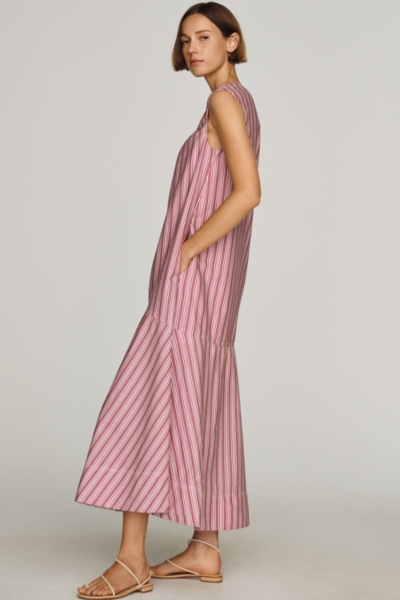 strapless open back dress Thats A Wrap! Dress in Tie-Dye Cotton Poplin Tie-Dye / 14
