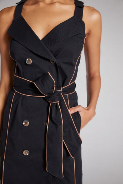 knee length dresses for ladies Trench Midi Dress