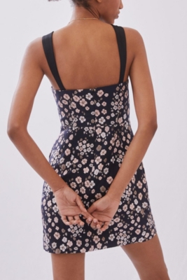 Jacquard Floral Printed Mini Dress | Nuuly