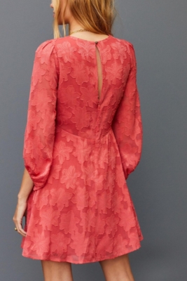 Jacquard Plunge Mini Dress | Nuuly