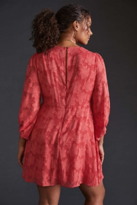 Jacquard Plunge Mini Dress | Nuuly