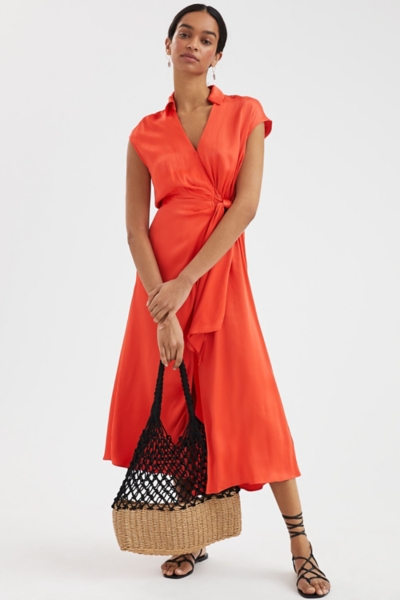open back wrap dress Silk open back wrap dress