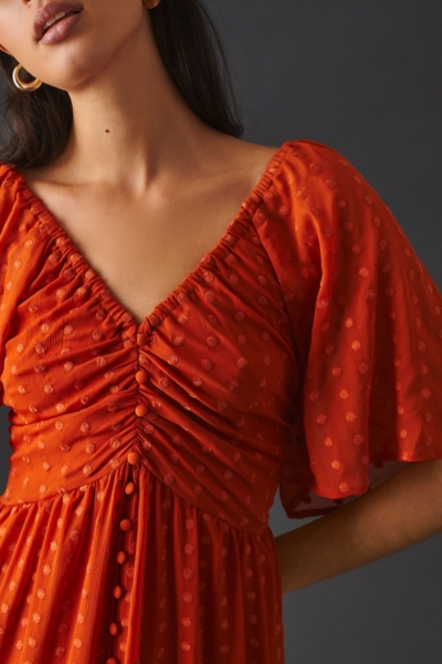anthropologie ruched tiered dress Ruched Tiered Dress