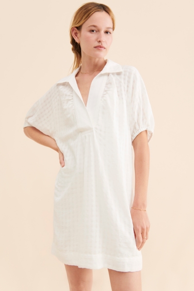 V-Neck Tiered-Sleeve Tunic Dress | Nuuly