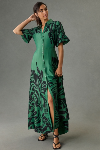 Bell-Sleeve Buttondown Shirt Dress | Nuuly