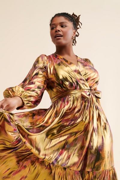 LA Hearts V-Neck Bias Cut Midi Dress | Pacsun  Her lip to V-