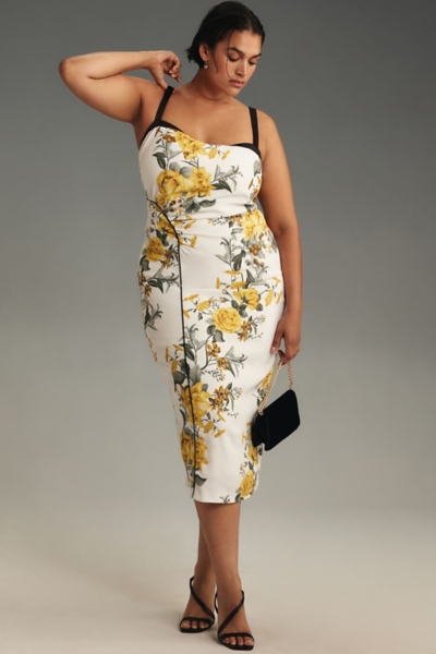 Sleeveless Square-Neck Column Midi Dress | Nuuly