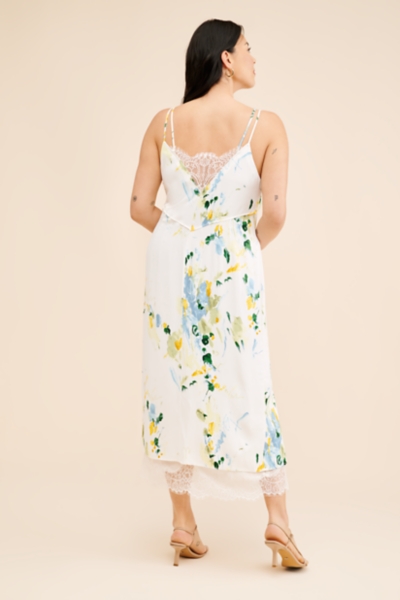 chinese dress ladies Pin Tuck/Lace Slip dress  Shoppekhyris.com