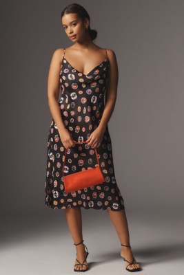 Slip Cowl Neck Midi Dress