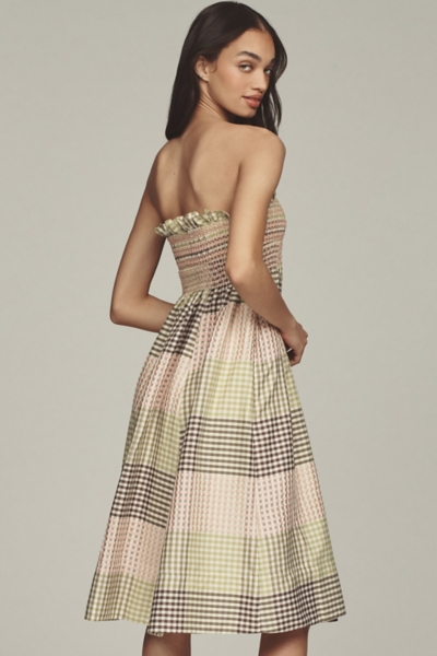 Strapless A-Line Midi Dress | Nuuly