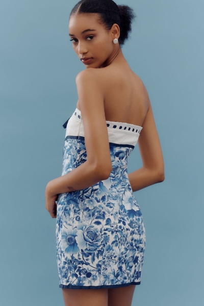 Strapless Tie-Front Mini Dress | Nuuly