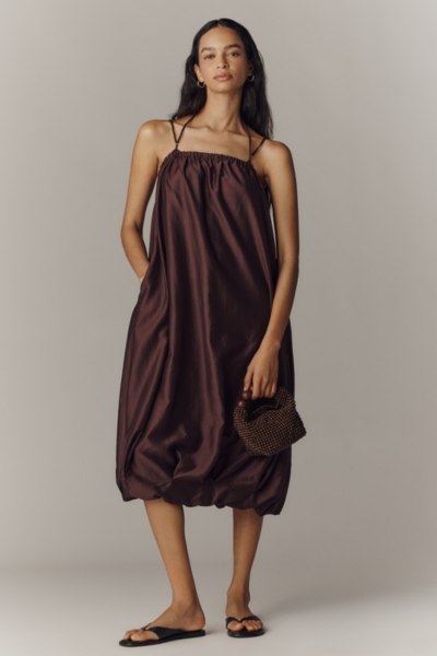 brown bubble dress Brown Wave Bubble Mini Jupiter Dress XXS