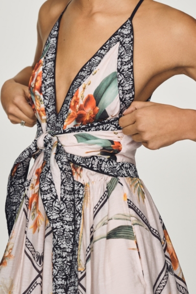 Scarf Print Midi Dress | Nuuly