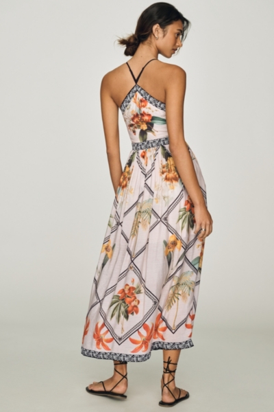 Scarf Print Midi Dress | Nuuly