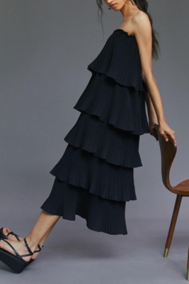 Pleated Tiered Midi Dress | Nuuly