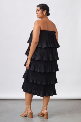 Pleated Tiered Midi Dress | Nuuly
