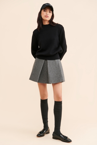 Twofer Mock-Neck Sweater Dress
