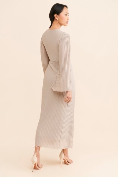 knee length dresses for ladies Cut Out Long Sleeve Maxi Dress – WeWoreWhat main image 0