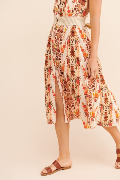 Goldenrod Button Midi Dress | Nuuly
