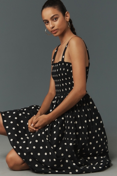 Smocked A-Line Midi Dress | Nuuly