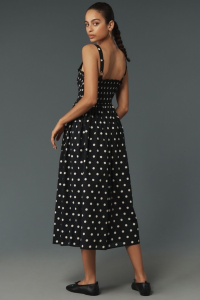 Smocked A-Line Midi Dress | Nuuly
