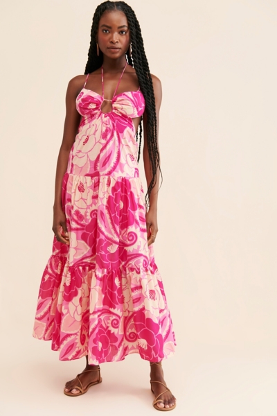 cutout halter dress Of Your Dreams Cut-Out Halter Dress Peach