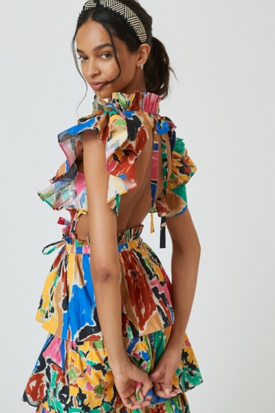 Mix-Print Midi Dress | Nuuly