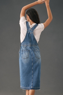 ● MARRON EDITION ● 25 Summer_ Blue Overall Dress Denim Overall Midi Dress | Nuuly