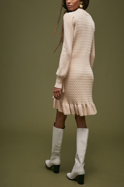 slim fit dress slacks Cozy In Knit Sweater Mini Dress