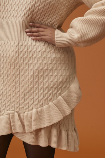 Ruffled Mini Sweater Dress | Nuuly