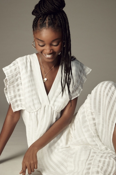 V-Neck Ruffled Tiered Babydoll Dress | Nuuly