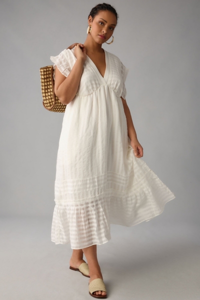 V-Neck Ruffled Tiered Babydoll Dress | Nuuly