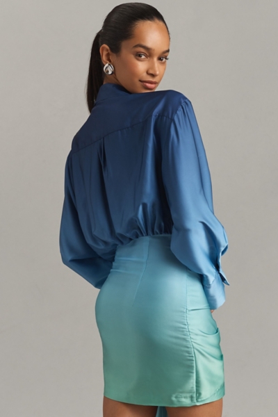 Malira Ombre Mini Shirt Dress | Nuuly