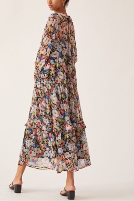 The Marais Printed Chiffon Maxi Dress