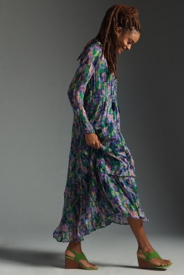 The Marais Printed Chiffon Maxi Dress