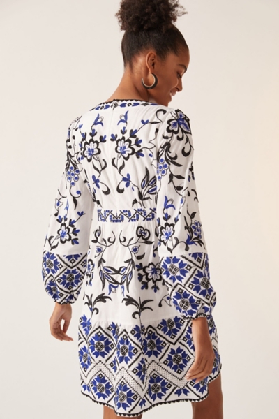 mi amore embroidered mini dress Ramy Brook Arabella Embroidered Voile Mini Dress in White