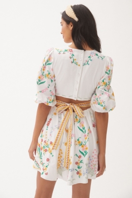 knee length dresses for ladies Daily Practice by Anthropologie Montauk V-Neck Mini Dress – White Chocolate  Couture