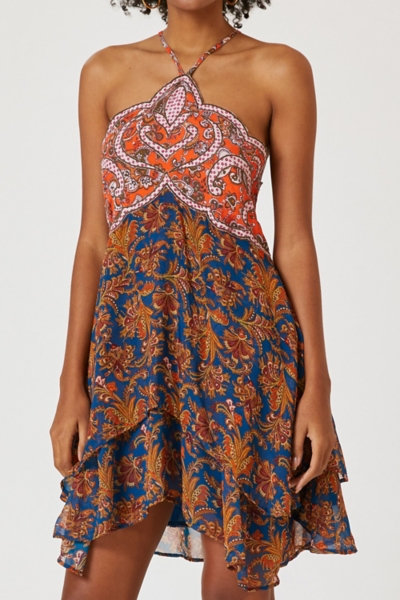 Halter Applique Mini Dress | Nuuly