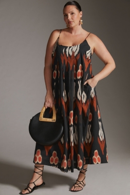 Anthropologie ★ L'IDEE Mystique High-Neck PleatedMaxi Dress L'IDEE Renaissance Halter Side-Slit Pleated Maxi Dress