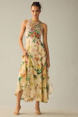 Floral A-Line Maxi Dress