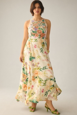 a line yellow prom dress A Line Deep V Neck Backless Sweep Train Yellow Prom Dress PSK144 US0 / Yellow main image 1