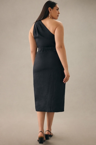 One-Shoulder Linen Dress | Nuuly