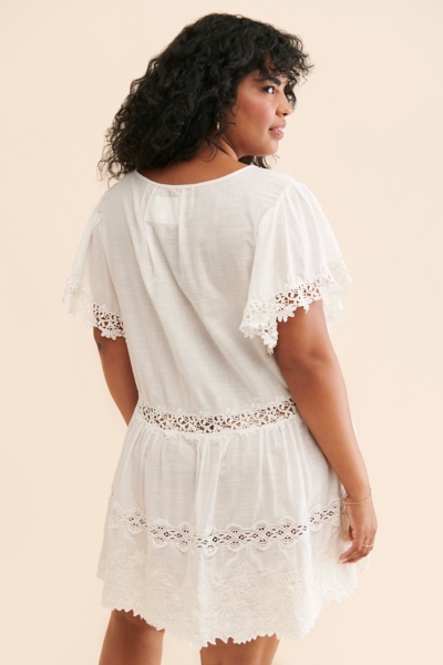 Lace-Trimmed Mini Dress | Nuuly