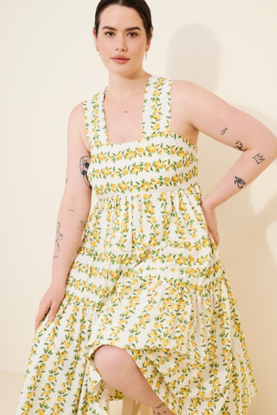 yellow retro dress Sunflower Vintage Dress