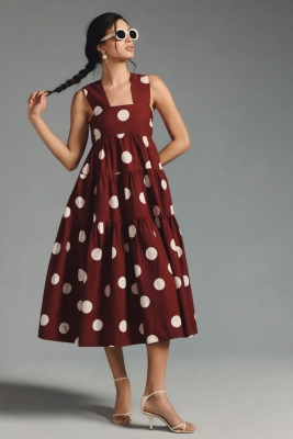Helena Square-Neck Babydoll Dress
