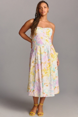 Sleeveless Sweetheart Corset A-Line Dress